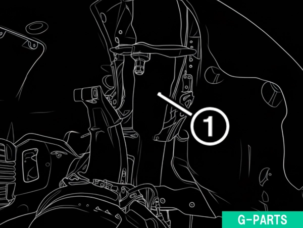 取付け位置でのピボットベアリングの固定③