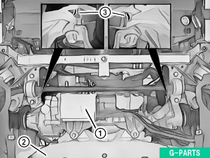 電動ステアリングギアボックス (EPS) を緩める①