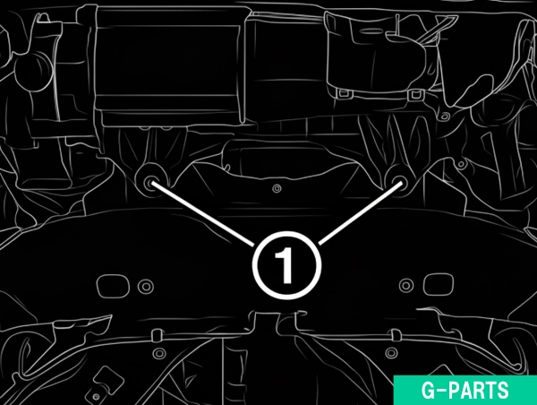電動ステアリングギアボックス (EPS) を緩める⑤