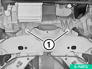 電動ステアリングギアボックス (EPS) を緩める⑤