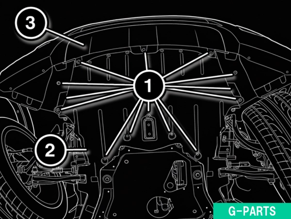 フロントユニットアンダーガード脱着