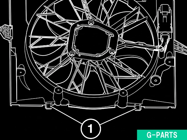 ファン シュラウド(電動ファンを含む)の脱着⑥