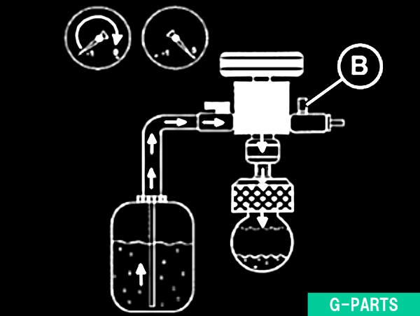 真空充填装置を使用した冷却システムのエア抜きおよび充填⑬
